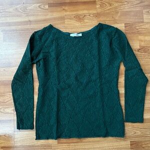 4/$15 Ellen Ashley green lace top